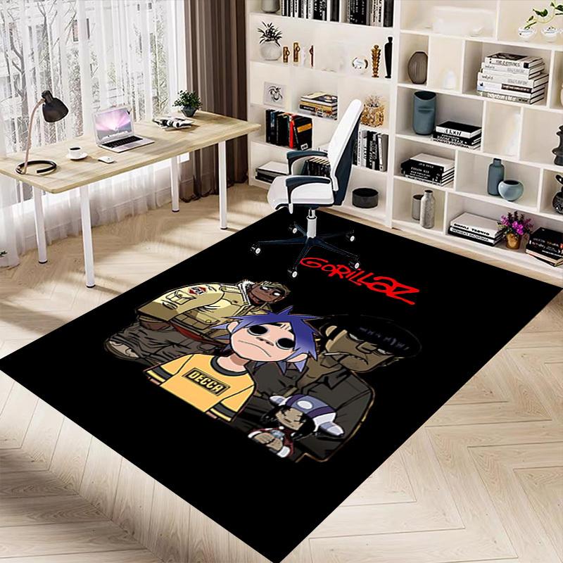 1 шт. ковер Gorillaz Decca, коврик для офиса, уличный коврик, декор для дома, ковер для зоны, фестиваль