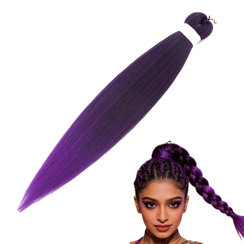 Purple Hair Extensions, Synthetic Hair Wig For Cosplay, Themed Parties And Stage Performances, Hair Extensions, Fits All Skin Tones And Face Shapes,