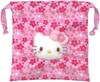 Nakajima Corporation Sakura Kimono Boa Face Drawstring Bag Hello Kitty 191663-24