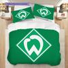 SV Werder Bremen Pattern Bedding Quilt Set Quilt Cover Pillowcase Home Decoration Birthday Gift (1 * duvet cover + 2 * pillowcase, without core)
