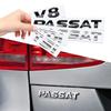 1pcs Chrome 3D ABS PASSAT TSI TDI V6 V8 Letters Car Rear Tail Trunk Body Side Fender Badge Logo Emblem for Volkswagen B5 B6 B7