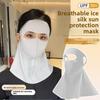 Sun Protection Full-Face Mask Cover UPF 50+ Neck Wrap Cover Ice Silk Face Veil for Male Female