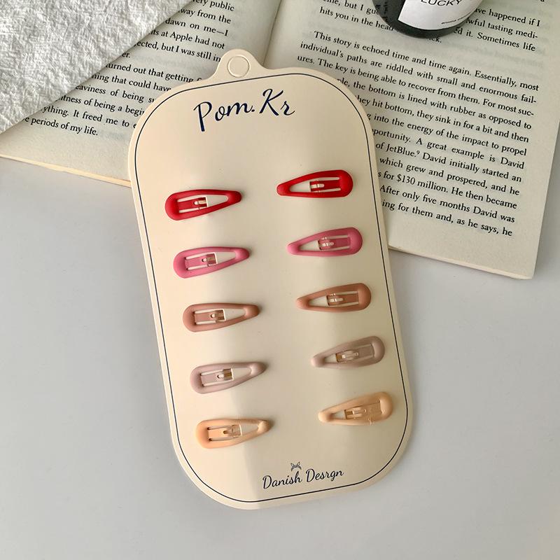 10 шт. новые корейские заколки для волос для девочек, цвет чая с молоком, заколки принцессы с челкой, боковой зажим, аксессуары для волос для маленьких девочек