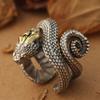 Уличный стиль Личность Мужское Открытое Кольцо Хип-Хоп Ювелирные Изделия Ретро Кольцо Из Цинкового Сплава Серебряное Кольцо Змея