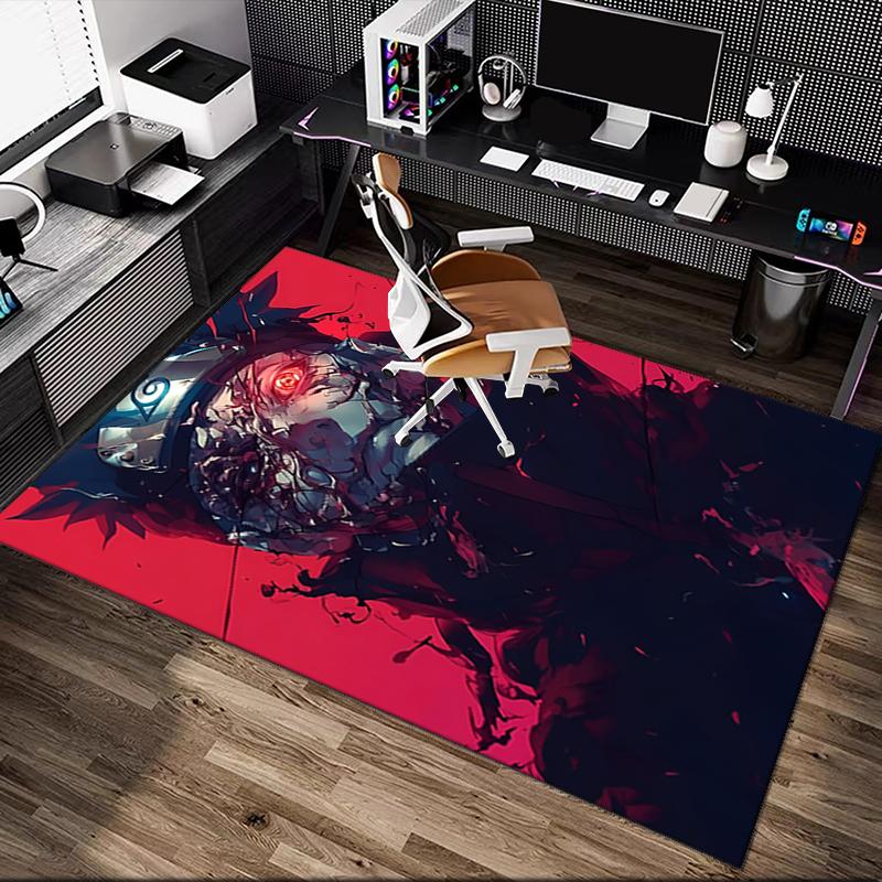 1pc Office Printed Area Carpet, naruto Rug, Home Sofa Chair Mat For Christmas and Halloween Décor