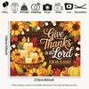 2D flat background banner  harvest thanksgiving "thank the Lord  for He is good" pattern background cloth