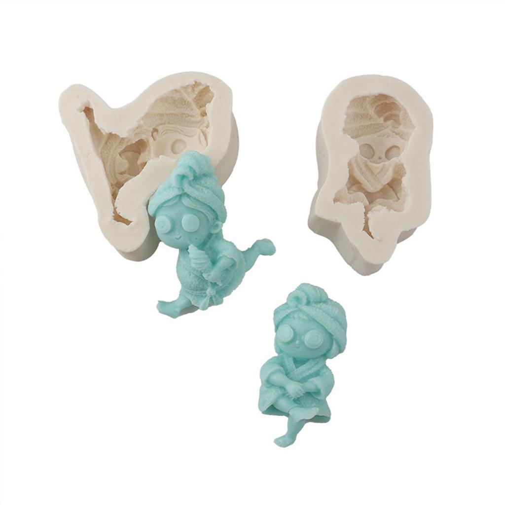 Силиконовая форма для свечей с ангелом и девочкой для изготовления украшений ручной работы, смоляные формы для благовоний и свечей, цементная статуя, искусство