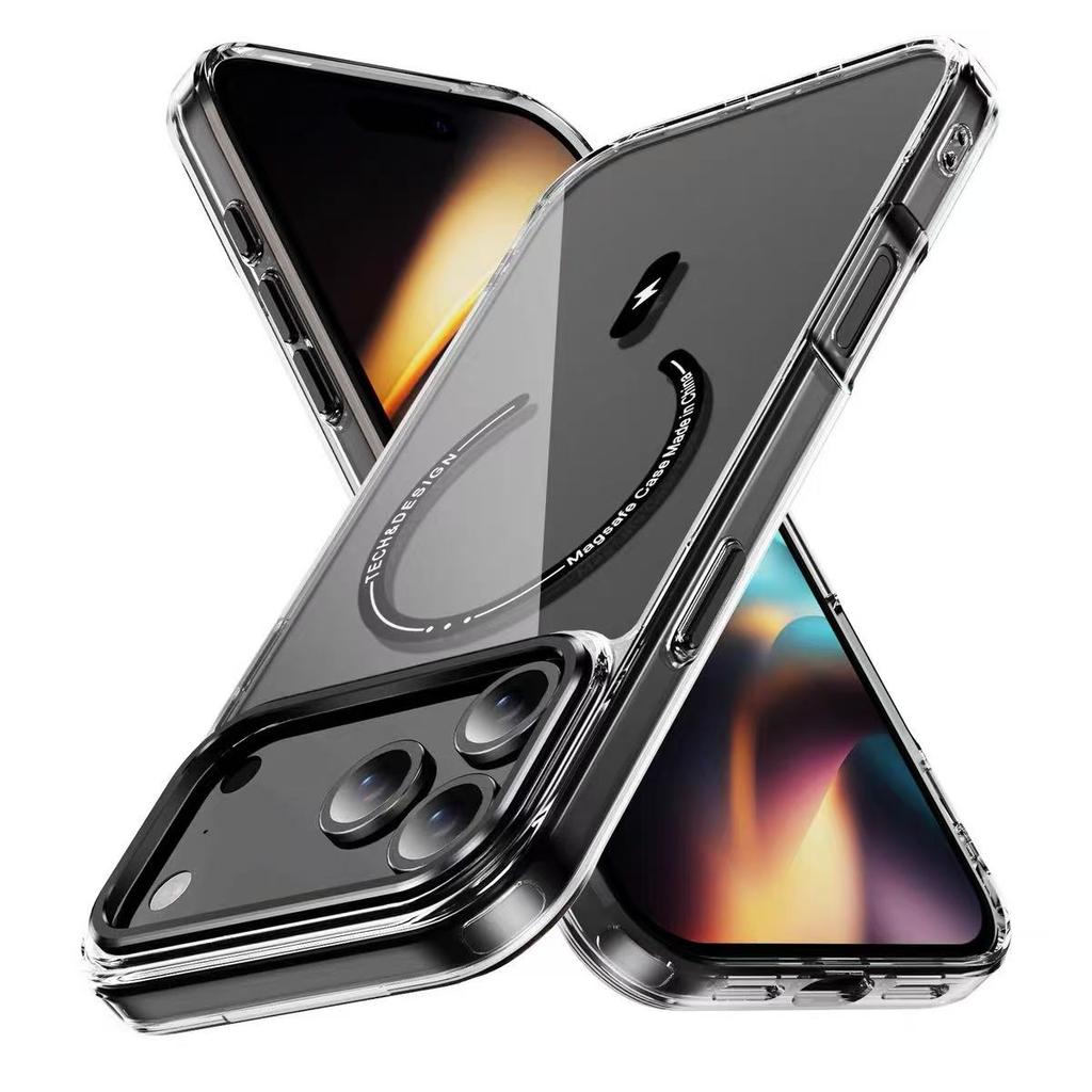 For iphone 17 Pro Max Case Luxury Clear Magsafe Cover For Iphone 17AIR 16E15 14 13 12 11 Pro Max Magnetic Wireless Charge Case