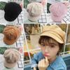 Windproof Corduroy Baseball Caps Vintage Newspaper Hat Autumn Winter Sun Cap  for Women Girls