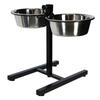 Kerbl Кормушки для домашних животных с подставкой 2x2,8 л 43 см Черный 445244