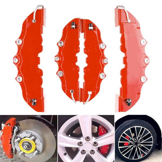 4 шт./компл. 3D универсальный автомобильный передний задний дисковый тормозной суппорт, украшение крышки