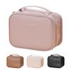 Leather Pu Solid Color Large Capacity Travel Makeup Bag Portable Pouch Wash