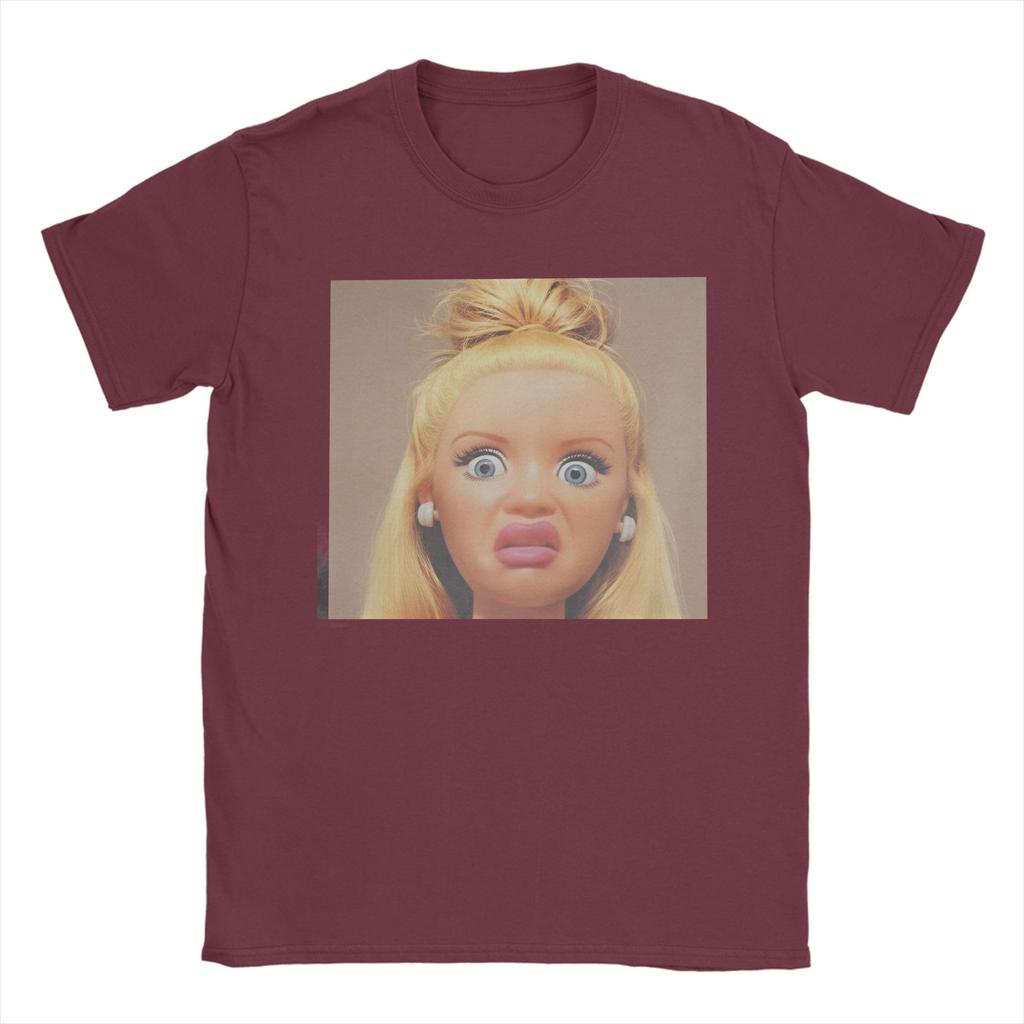 Funny Doll Print Pure Cotton T Shirt For Couple Summer Y2K Basic TShirts ONeck Trending Tee Shirt Oversized Design Tops