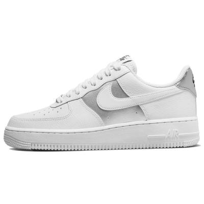 Air Force 1 07 Белые серебристо-металлические женские кроссовки DD8959-104