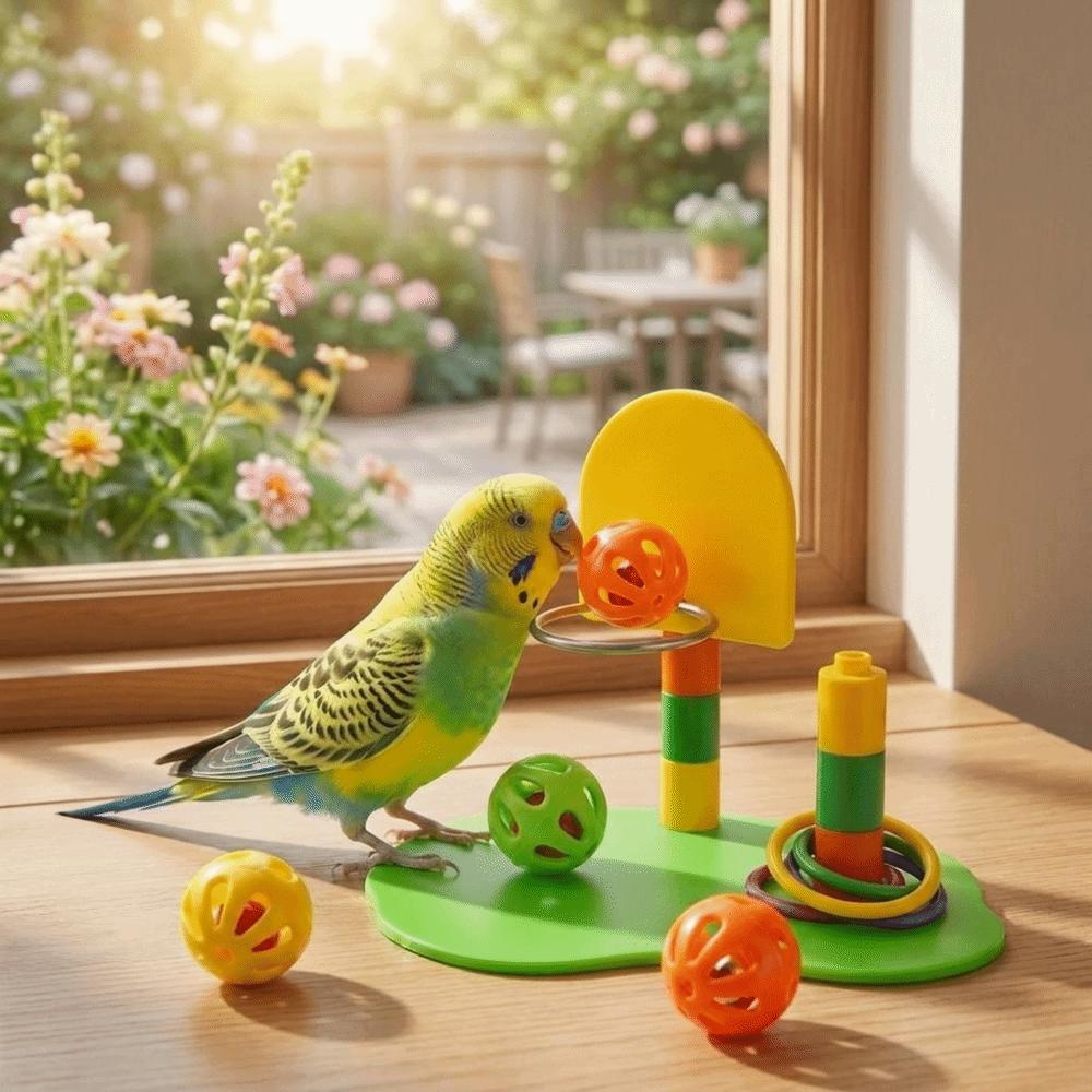Adjustable Hoop Bird Puzzle Toy Colorful Ring Parrot Toy Bird Training Toy For Parrot