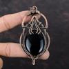 Подвеска из черного оникса, медная проволока, античная медная подвеска, ювелирные изделия ручной работы, новинка, подвеска из проволочной обертки, ювелирное изделие, кулон с драгоценным камнем для подарка