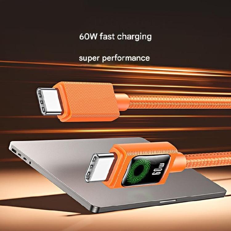 Светодиодный кабель-зарядное устройство USB C Обеспечивает мощность быстрой зарядки 60 Вт Синхронизация данных 480 Мбит/с и плетеный дизайн для ежедневного использования