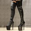 8 Inch High Stilettos Heel 4"Platform Sexy Stripper Thigh High Pole Dance Boots Size 36-43