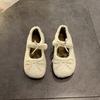 Fan Jieya flat-bottomed plush shoes for women to wear in winter, new bow Doudou single shoes in autumn and winter 2026