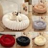 40-90cm Round Pet Bed for Dog Bed Super Soft Cat Bed Long Plush Dog House for Medium Dog House Winter Warm Sleeping