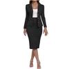 Women's Elegant Casual Outfits For Work Business Costume Pencil Skirt Suit Set