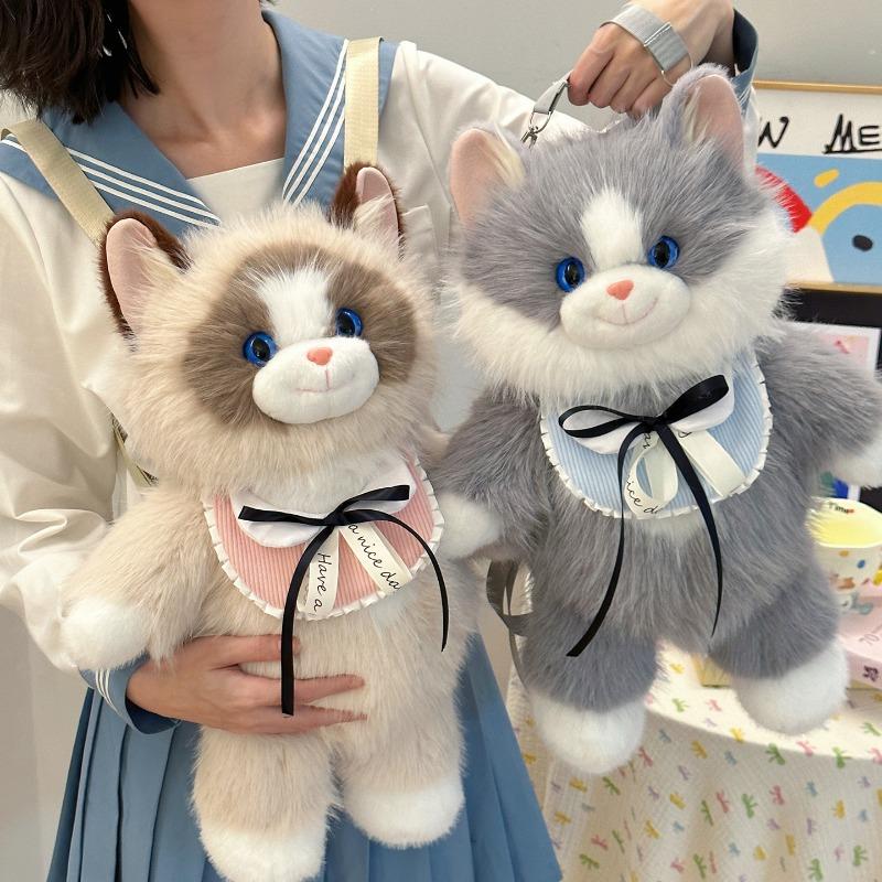 1 шт. Рюкзак-кошка из Маппетов, милая сумка-кукла, двойной плечевой плюшевая игрушка в подарок на день рождения девушки