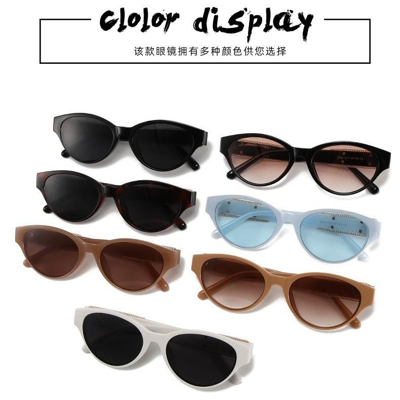 Премиальные овальные солнцезащитные очки женские винтажные солнцезащитные очки «кошачий глаз» с камелиями малый аромат солнцезащитные очки