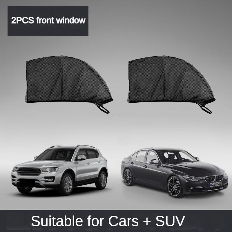 Car Sunshade Curtains Universal Side Window Shades SUV Curtains Protection Repellent Mosquito Mesh Net Sunshade Auto Accessories