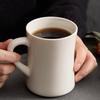 350ML White Ceramic Mug Home Coffee Mug Ceramic Mug Living Room Coffee Table Decoration Ornament Breakfast Drinking Utensil