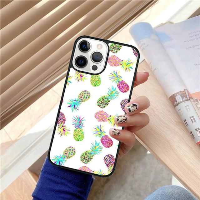 Kawaii Pineapple Art Coque Shell For iPhone 17 Air 15 16 14 13 12 Pro Max 11 Pro Max Plus Phone Case Cover