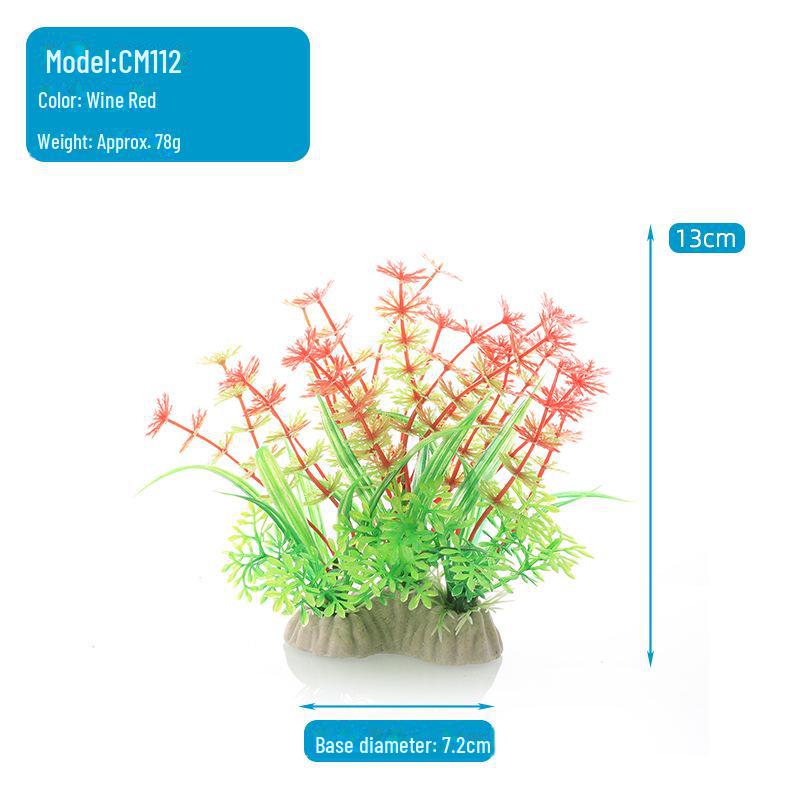 Desktop Aquarium Decoration: CM Series Plastic Water Plants