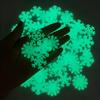 50pcs Luminescent Snowflake Wall Stickers, Mini Christmas Snowflake Star Luminous Ceiling Wall Decoration, Suitable For Home Bedroom Decoration