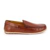 Men's Cognac Smooth Leather Loafers with Thin Sole