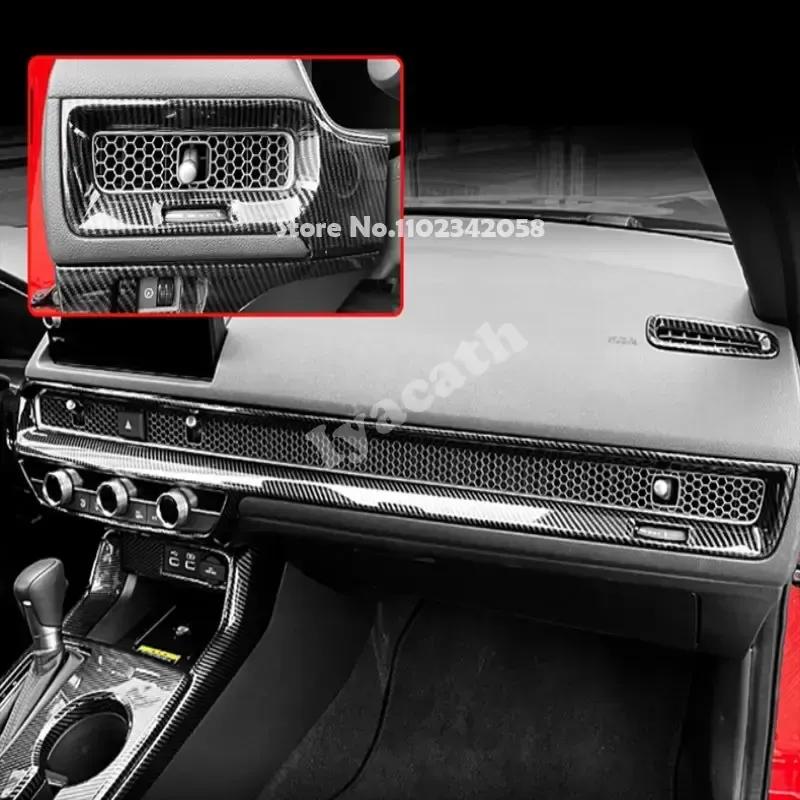 For Honda Civic 11th Gen ABS Interior front dashboard Air Condition Switch Outlet Frame Central Control Strip trim