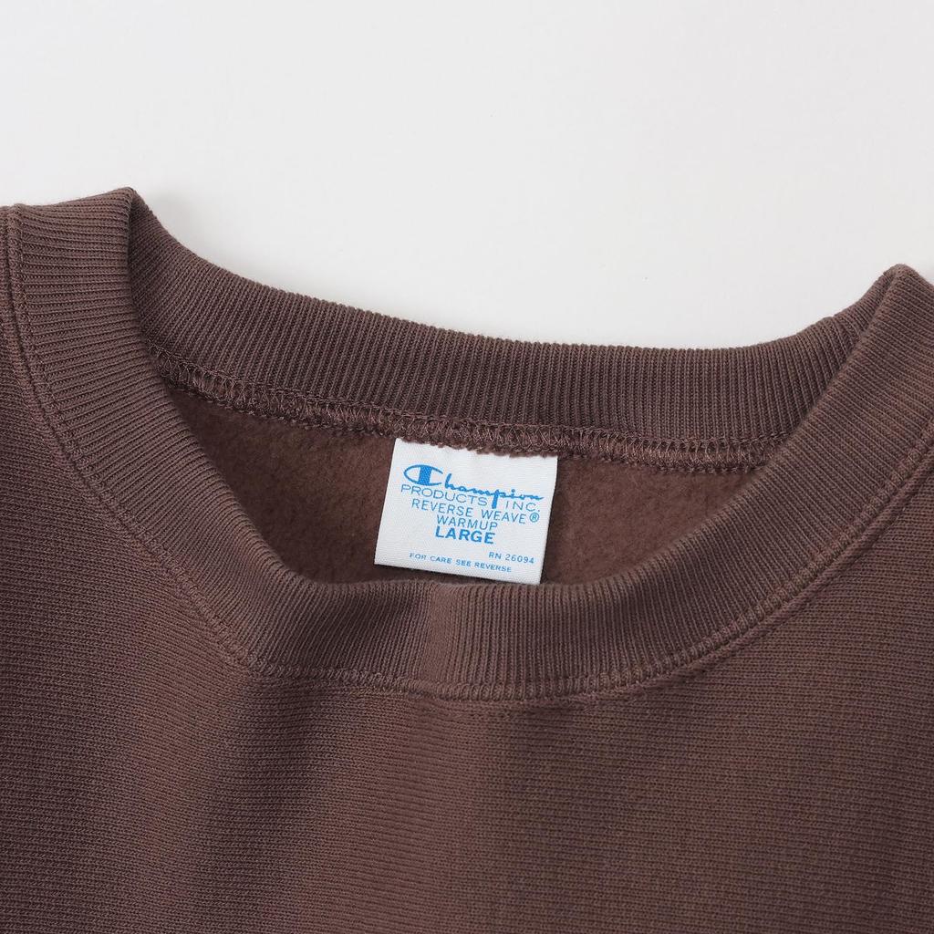 Толстовка с длинным рукавом, начесаная подкладка, круглый вырез, хлопок, США, логотип One Point, средне-коричневый, размер XL [Champion], 11,5 унций, REVERSWEAVE(р) ОБРАТНОЕ ПЛЕТЕНИЕ(р) С3-Y033