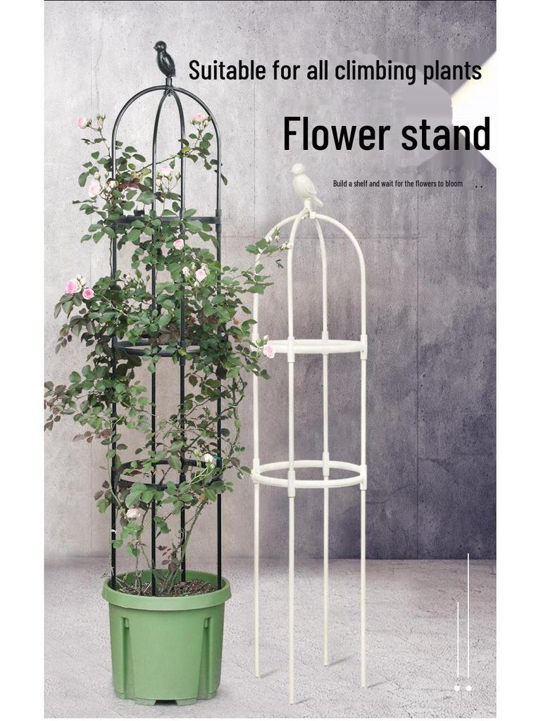 Черная европейская садовая опора для вьющихся растений