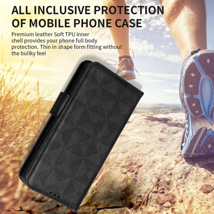 For Honor X40 5G / X9a 5G / Magic5 Lite 5G Symmetrical Triangle Leather Phone Case