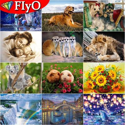 Алмазная живопись Мультфильм Водолей Мальчик Лунный Пейзаж 5D DIY Алмазная Вышивка Распродажа Ленивец Дельфин Морские Фонарики Стразы Мозаика Домашний Декор