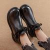 New First-layer Cowhide Martin Boots Women's Shoes Short Boots Warm Soft-soled Mother Shoes Velvet Lace-up Deep Mouth Fashion Casual