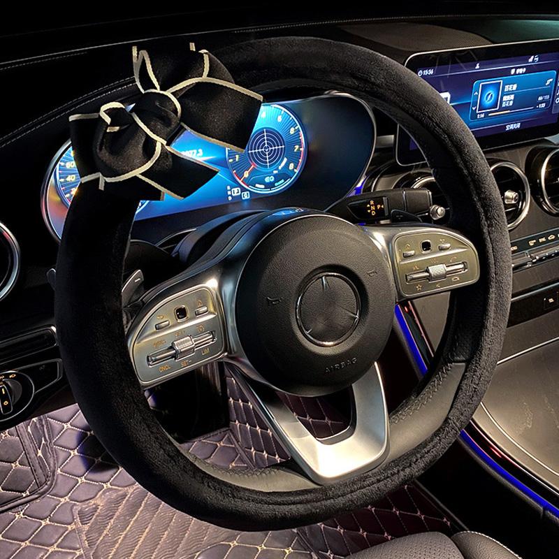 Fashion Bowknot Universal Car Seat Headrest Neck Pillow Auto Waist Support Supplies Seatbelt Car Accessories Interior for Women