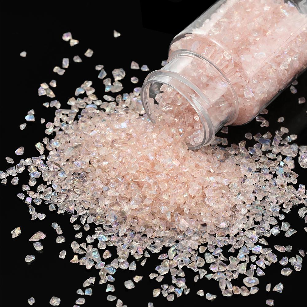 30g/Bottle Glass Crushed Stone Irregular Crystal Gravel Filling For DIY Epoxy Resin Mold Filler Craft Decorative Nail Art Filler