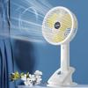Удобный вентилятор с зажимом, 1200 мАч, настольный настенный портативный маленький вентилятор с зарядкой через USB, многофункциональный бесшумный домашний вентилятор для общежития