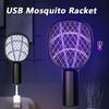 UV Light Fly Bug Zapper USB Insect Racket Durable Mosquito Swatter Trap  for Outdoor