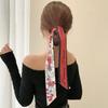 Новая Мода Богемный Цветочный Принт Эластичный Шелковый Шарф Повязка на Голову для Женщин Длинная Лента-Бант Резинки для Хвоста Аксессуары для Волос