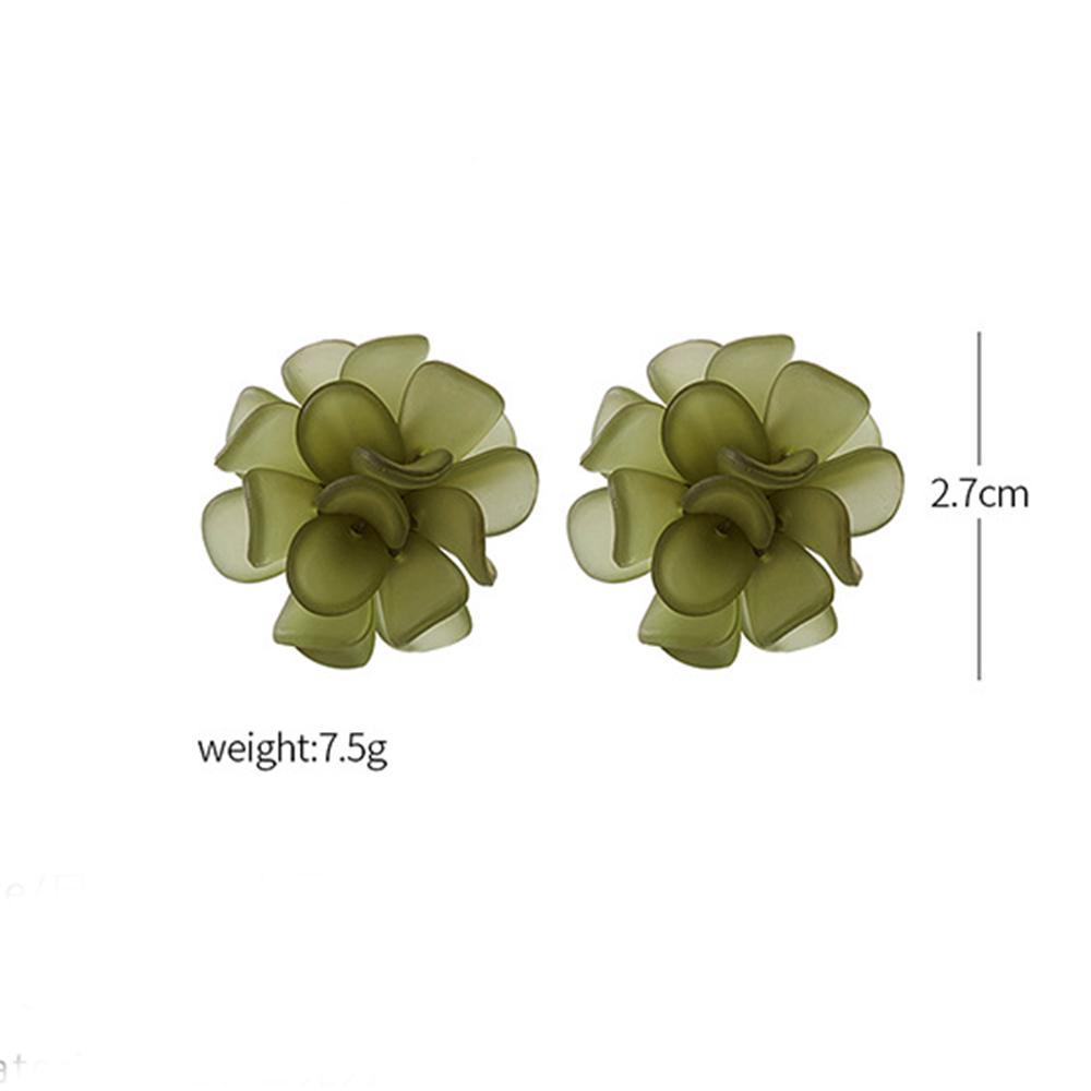 Summer Resin Women Korean Sweet Stud Earrings Flower Earrings Women Jewelry Acrylic Flower