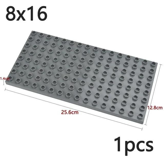 Duploes Big Size Baseplate Multiple Sizes 16x16 8x8 4x4 Bricks Assembly Plates Large Particles Figures Building Blocks Kid Toys