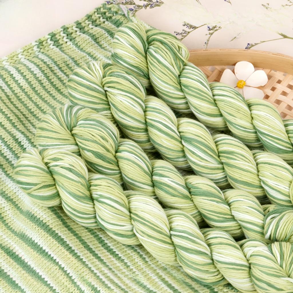 4-Pack Cotton Yarn 200g (4x50g ) Breathable Soft Woven Thread for Knitting Crochet Mixed Colors Lightweight for Sweaters Yarns