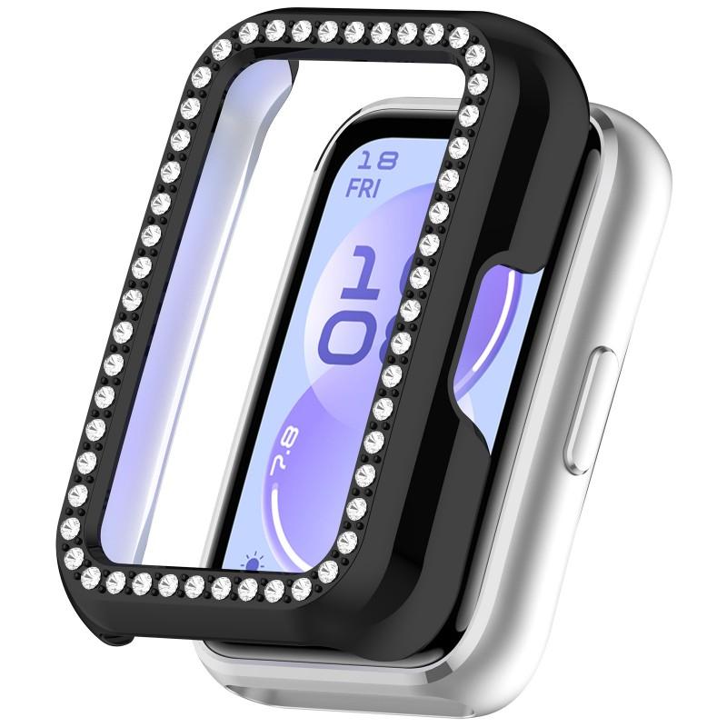 Блестящий полый чехол-крышка для умных часов Huawei Band11/11Pro, Алмазный кристаллический бампер-оболочка для Huawei Band11Pro с NFC