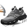 Fashionable, Comfortable and Casual Sports Shoes, Work Boots, Anti-puncture and Anti-crush Safety Shoes, Men's Protective Shoes