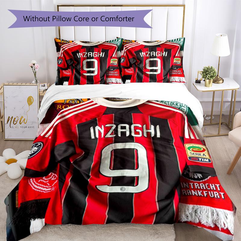 Ac Milan Bedding Set Breathable Duvet Cover With Pillowcases Home Decoration Birthday Gift